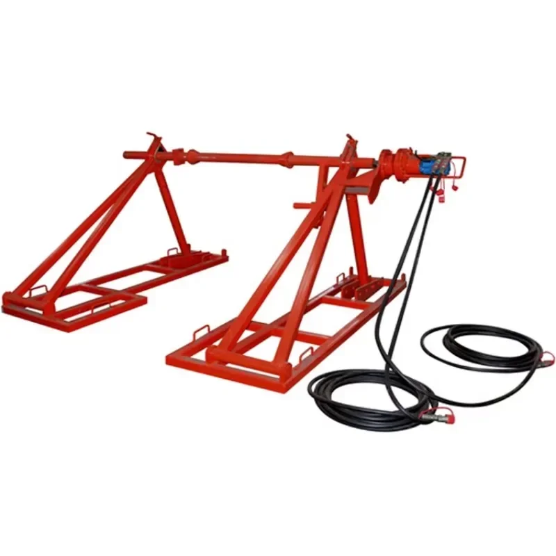 Heavy Load Hydraulic Cable Reel Stand Cable Drum Jack Support