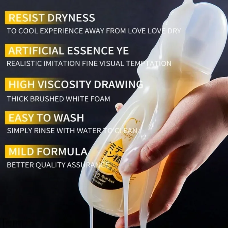 تقليد السائل المنوي زيوت التشحيم للرجال النساء الجنس لعب كريم الجنس لزج التشحيم المياه القائمة على النفط التشحيم الشرج المهبل الكبار الجنس متجر