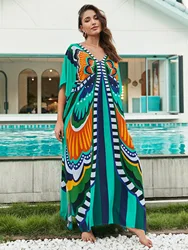 Sukienki Kaftan dla kobiet Plus Size Strój kąpielowy Zakrycie Kaftan Maxi Sukienki plażowe