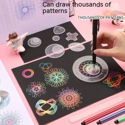 22 Stück Zeichnung Kunst Spielzeug Studenten geometrische Spirale Briefpapier Werkzeug Spiro graph Lineal kreative Lernen Lernspiel zeug für Kinder