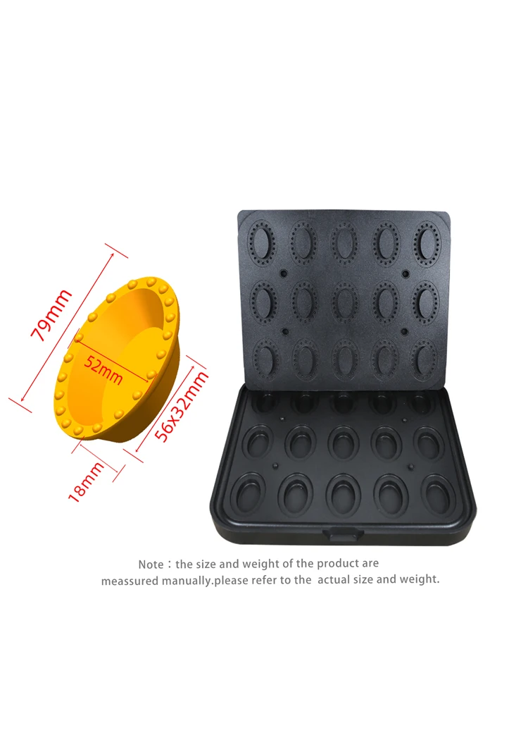 نموذج 816 الكهربائية 110 فولت 220 فولت 14 قطعة مثلث صغير البيض تارت شل بيكر صانع آلة التجارية غير لاصقة