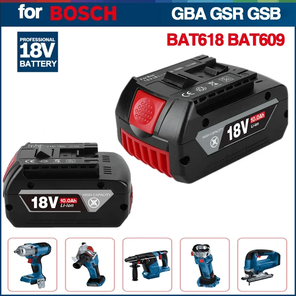 NEW For BOSCH Authentic 18V 10AH LITHIUM-ION BATTERY GBA 18V 10AH 18V Professional GBA GSR GSB BAT618 BAT609 w/Fuel Guage