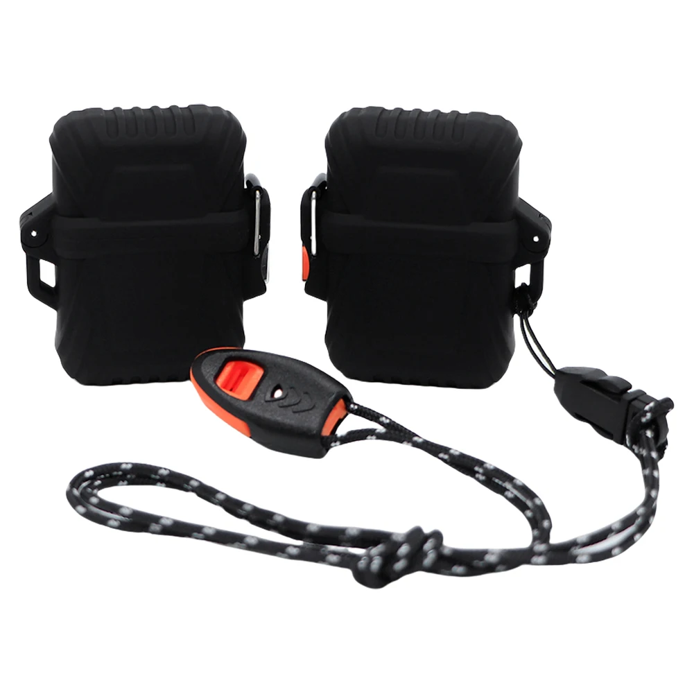 2 قطعة حافظة ولاعة واقية غطاء ولاعة IP56 مقاوم للماء البلاستيك Firestarter مع صافرة الحبل متعددة الوظائف للرجال #4