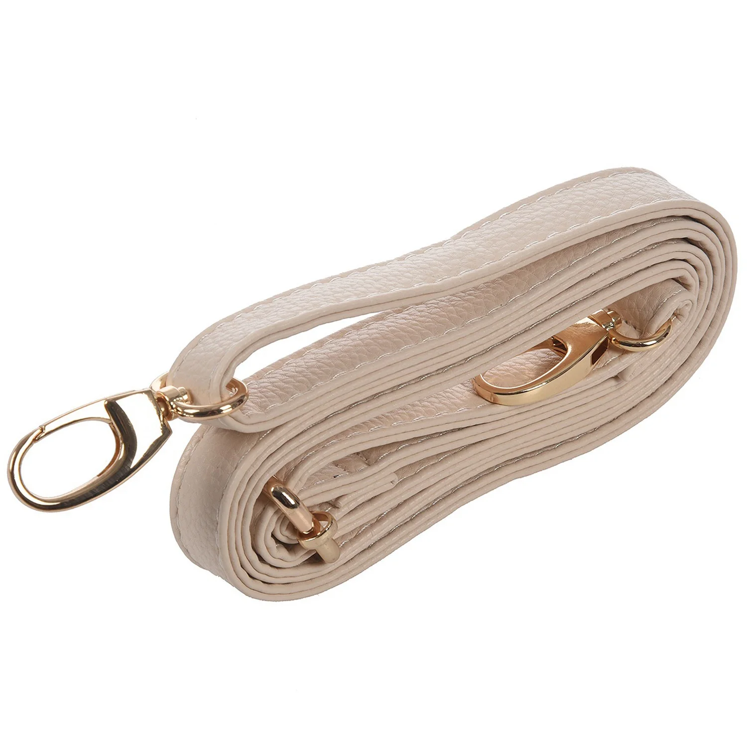 

【SEE】2X DIY Replacement Leather Bag Shoulder Strap Handle Cross Body Adjustable 140X2cm, Beige & Brown