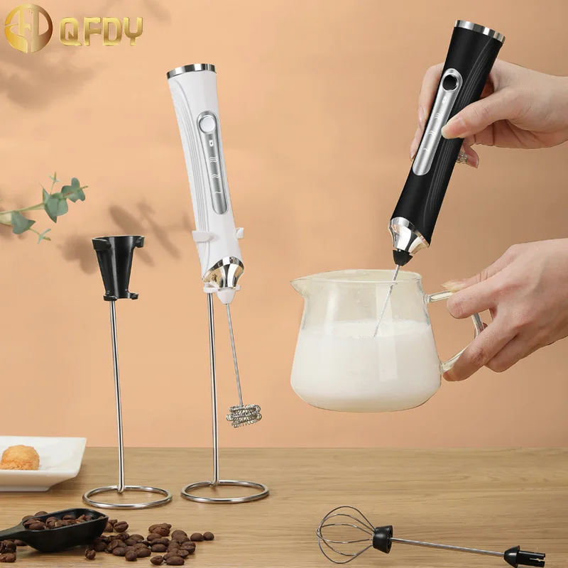 

kitchen Wireless Electric Handheld Coffee Blender Milk Frother Whisk Egg Beater USB Rechargeable Shaker Mixer Foamer Food