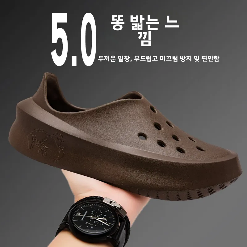 Sandalias de cobertura total para exteriores de verano para hombre, chanclas antideslizantes para conducir, deportes, Fiing king Beach