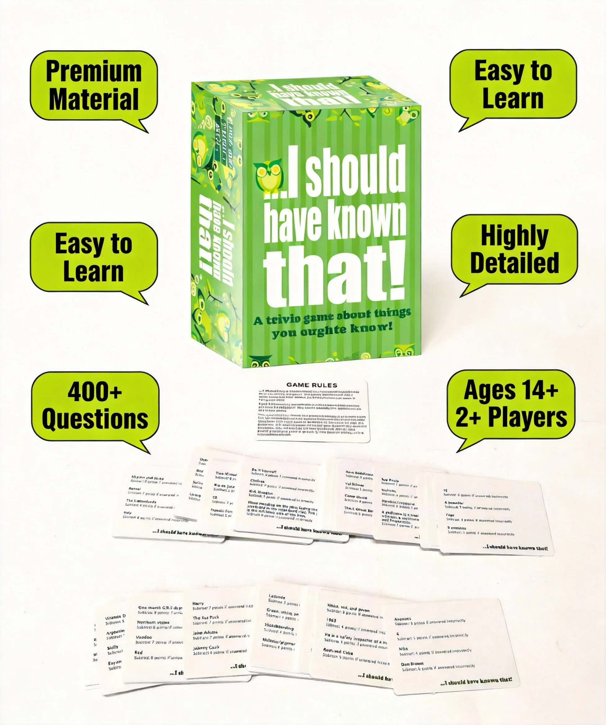 

Я должен был бы это знать! Игра-викторина - уникальная система подсчета очков в обратном порядке для семейного игрового вечера, быстрый и напряженный тест на знания.