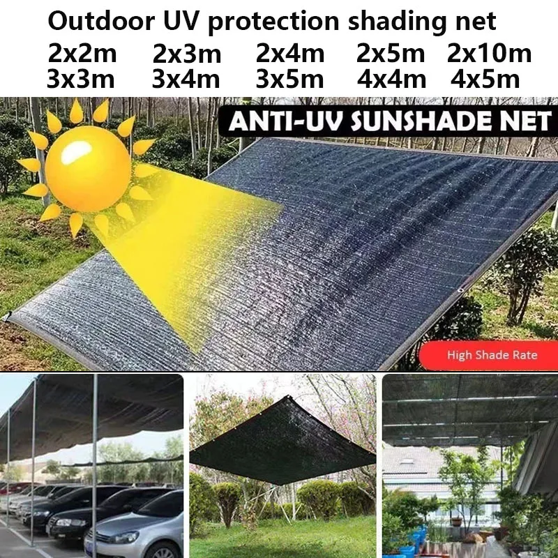 Black shading net, garden plant shading shed, greenhouse cover, pool shadow, greenhouse, 12 needle shading rate 85-90%