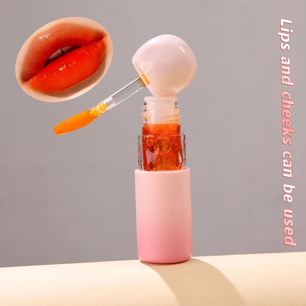 2-in-1 Lip Tint Private Label 5 Colors Vegan Pigment Custom Logo Long Lasting Moisturizing Hydrating Non-stick Natural Makeup