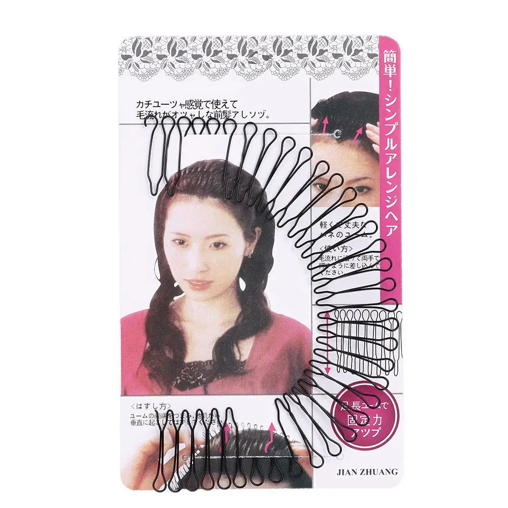 Women Headwear Hair Styling Tool Hair Clip Pin Inserted Hairpins Hairgrips Bang Fringe Hair Comb Clips Barrette Roll Curve Clip