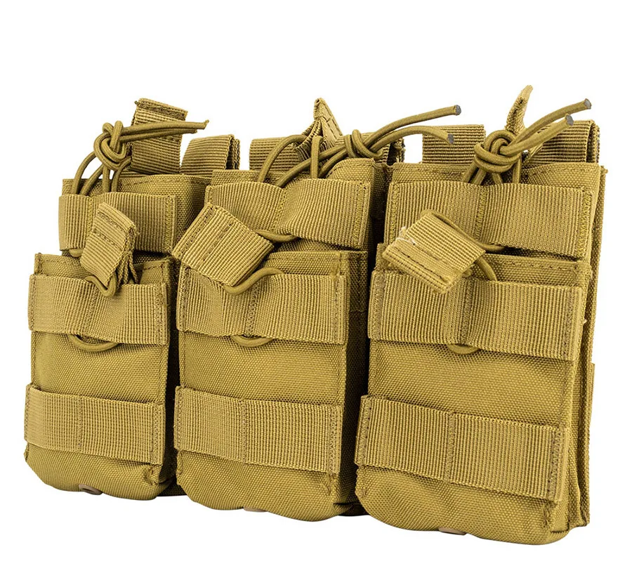 Hunting Molle Bag Three Magazine Bag Double Layer Mag Bag M4 M14 M16 AK AR Universal Magazine