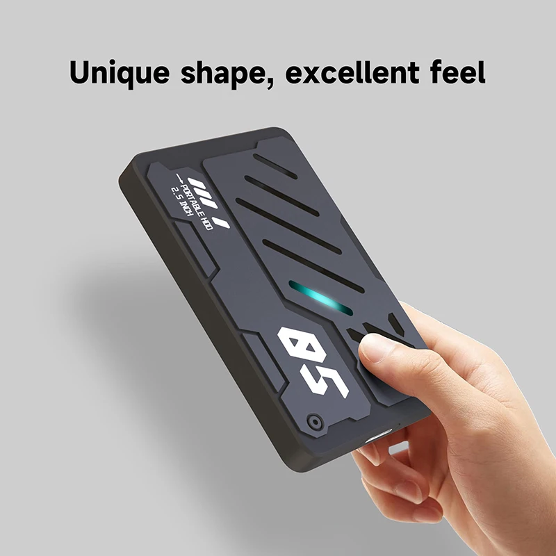 Portable External Hard Drive 160G/250G/320G/500G/750G/1TB HDD Mecha Style RGB Storage Disk USB 3.0 Type- C for PC PS4 PS5 Laptop