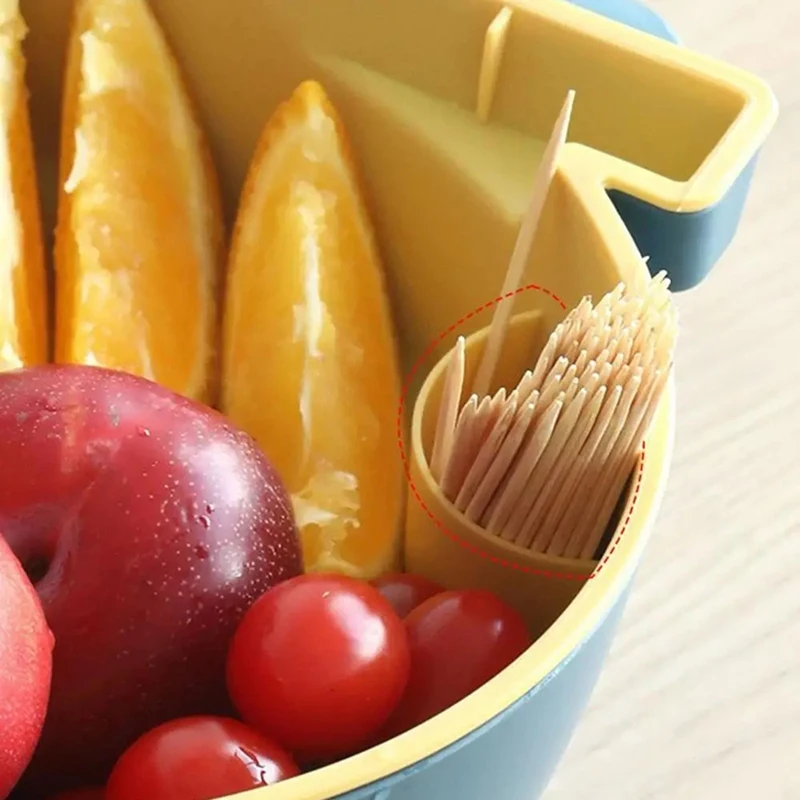 Nieuwe Fruit Groente Wastafel Zeef Mand Ergonomische Zeef Mand Dubbellaags Ontwerp Voedsel Theepot Manden