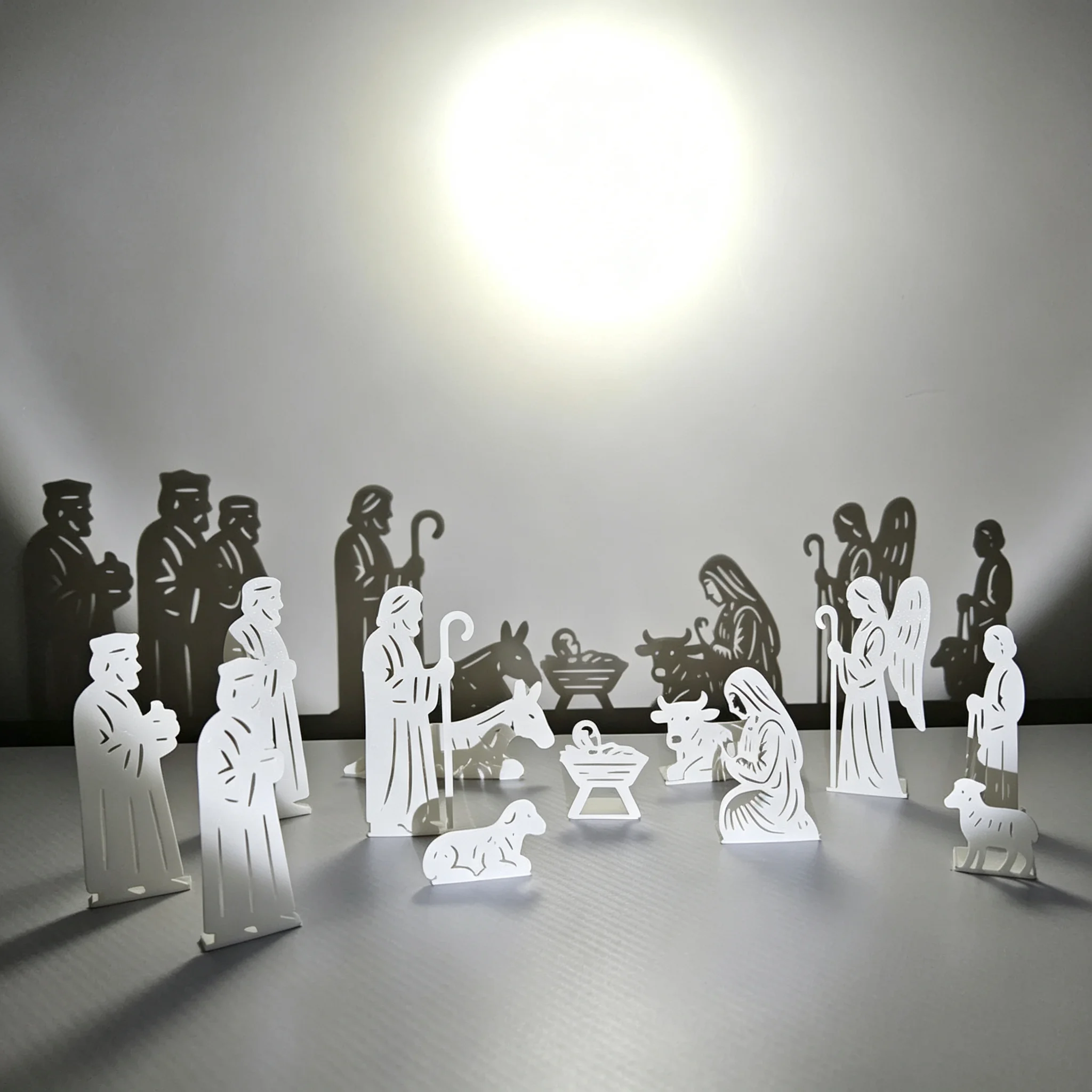 12‑Piece Christmas Nativity Scene Silhouette Figurine Set