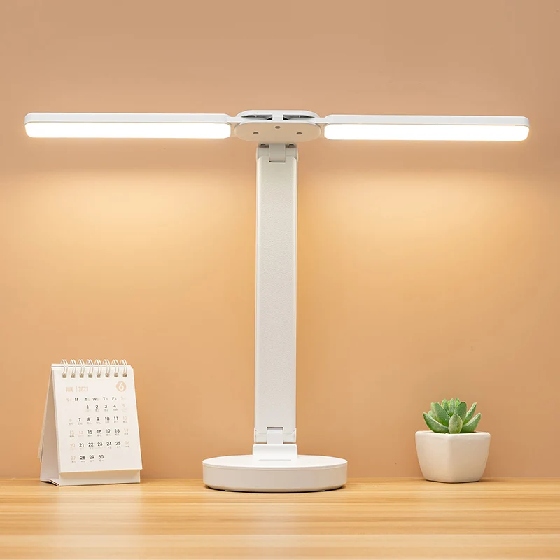 Lampa biurkowa LED 3 poziomy Ściemnialna dotykowa lampka nocna USB Akumulatorowa ochrona oczu Składana lampa stołowa do czytania w sypialni przy łóżku