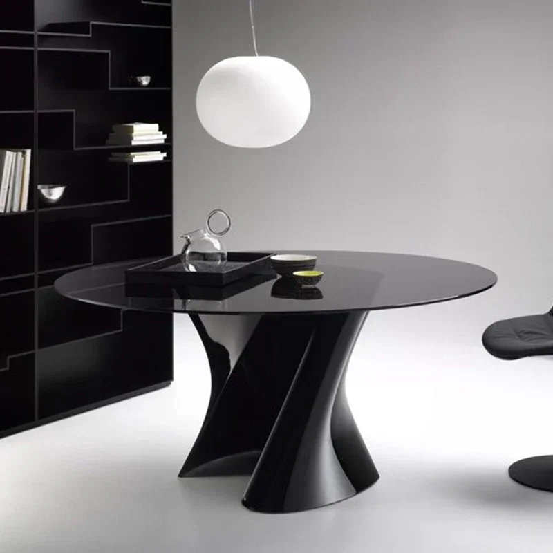 Round Mobile Dining Table Restaurant Side Conference Gaming Luxury Dining Table Office Designer Writing Mesa Kitchen Furniture