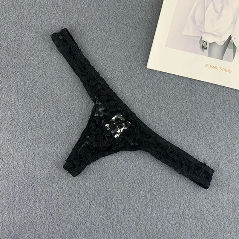 مثير بيكيني ثونغ الرجال رقيقة جدا شفافة مثلي الجنس الملابس الداخلية g-سلسلة زلة الرجال شبكة منقوشة الملابس الداخلية حجم كبير