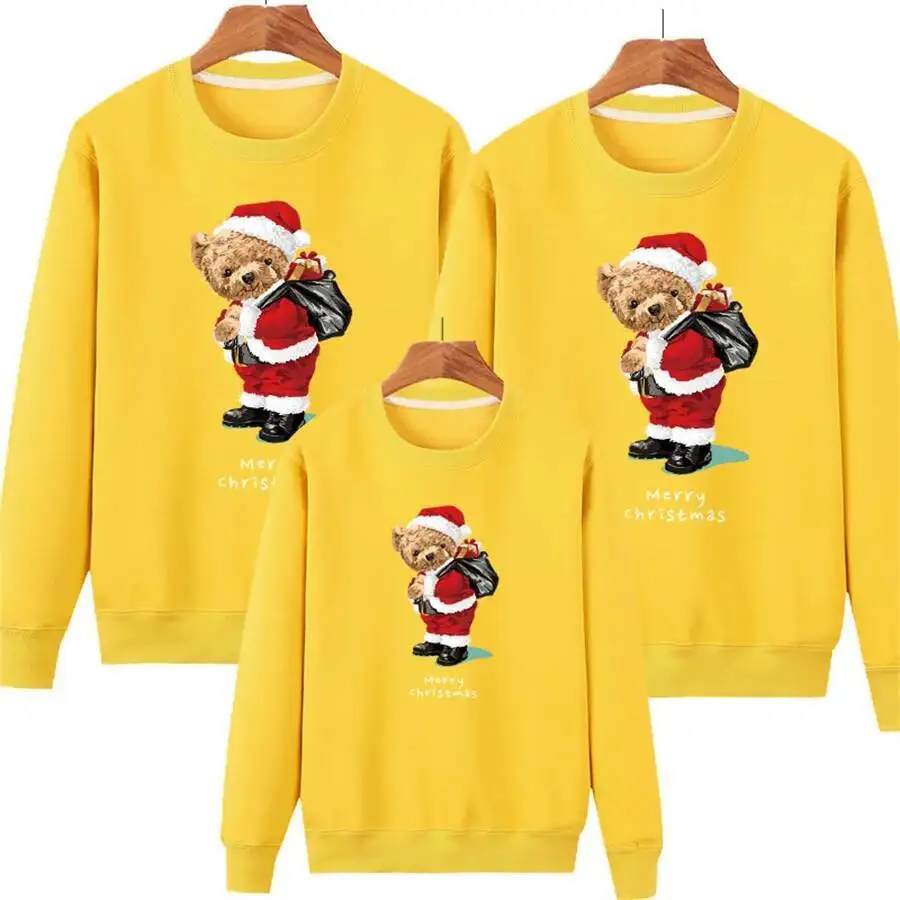 Suéteres de Navidad para la familia, Jersey con estampado de ciervos bonitos, Pijama de Navidad para Familia, ropa de pareja, trajes a juego para la familia del bebé