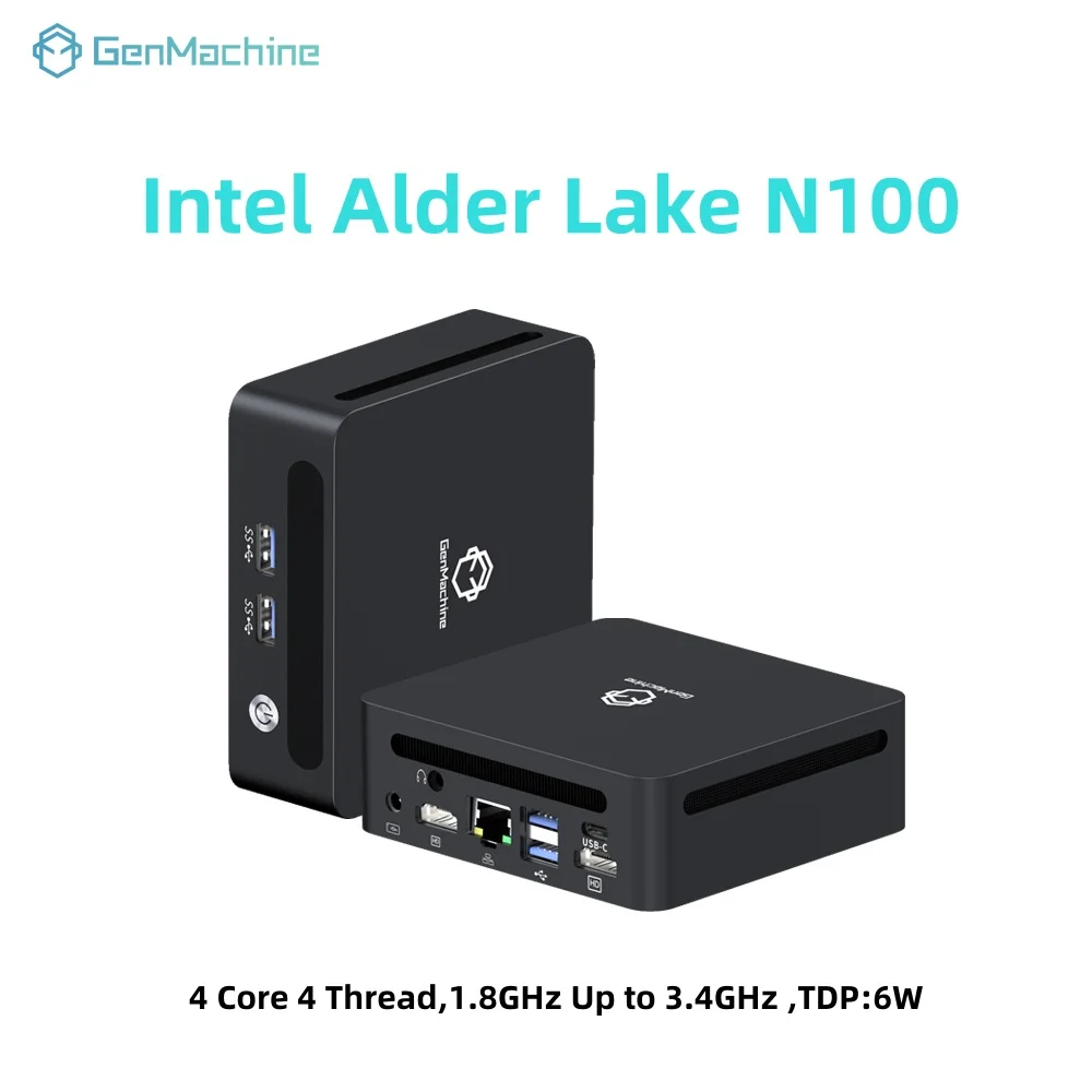 4 Core 4 Thread,1.8GHz Up to 3.4GHz ,TDP:6W Intel Alder Lake N100 PCIe M.2 SSD windows 11 Mini PC 8/16GB DDR4 256/512GB  WiFi 6