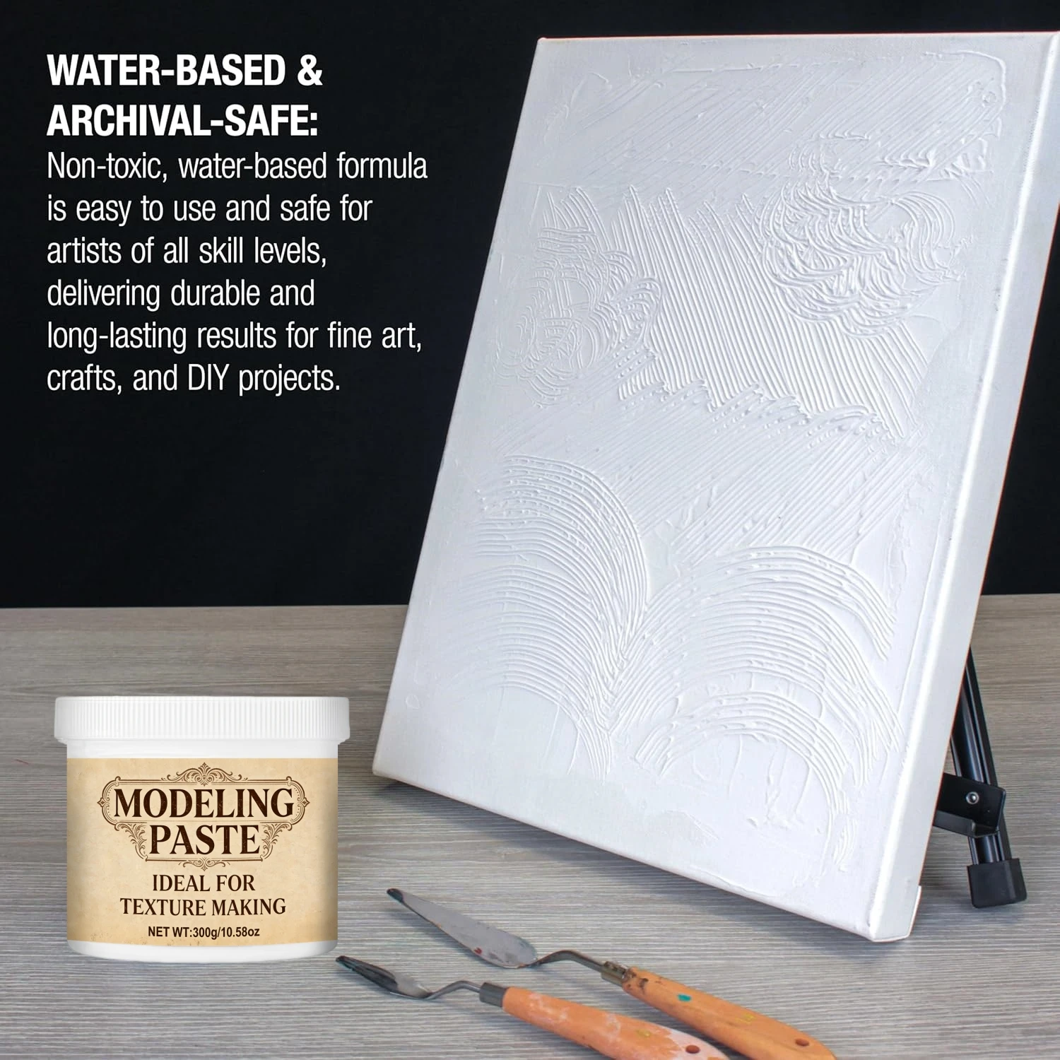 300g Weiße Modellierpaste mit 5 Spritzbeuteln, Modellier- und Linienzeichnungscreme für Kunstwerke, 10,58 Unzen – Detail 7