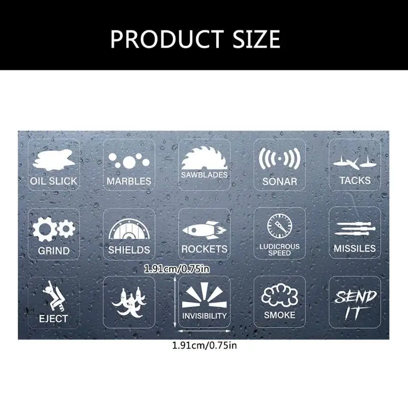 02DE Stylish Automotive Control Panel Stickers Suitable for Night Driving and Long Trip Scratch Resistant & Easy to Customize