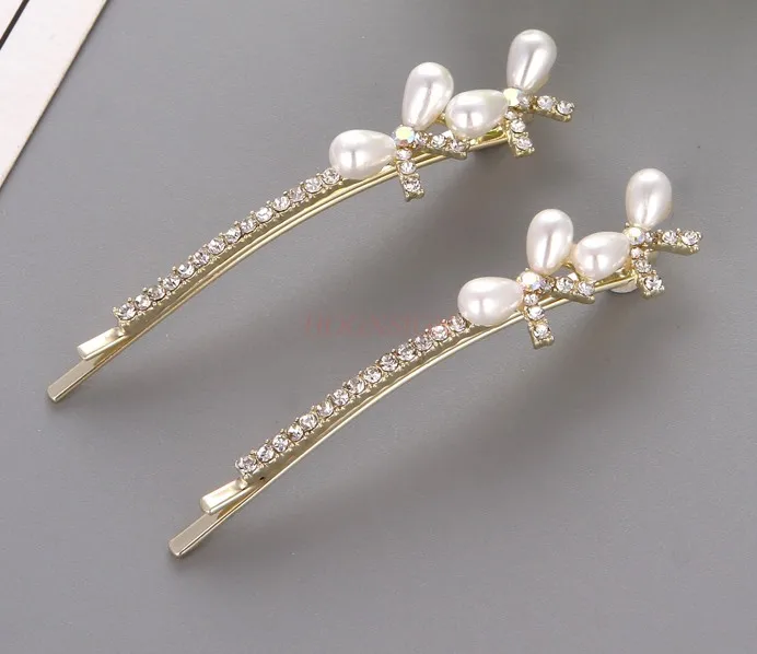 2pcs Hairpin with a clip on the side of the forehead for a premium feel, women's 2023 new model