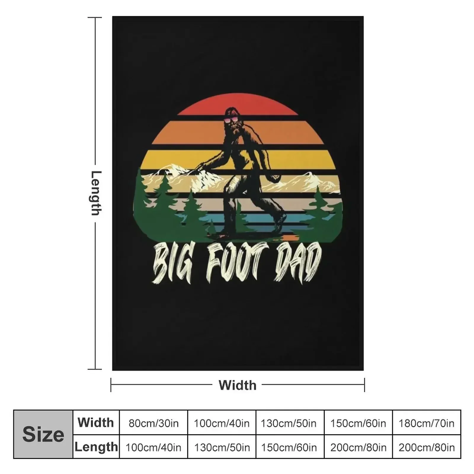 big foot dad, Dad likes Bigfoot shirt I believe in Bigfoot Throw Blanket Sofa Throw Loose Decorative Sofas Blankets