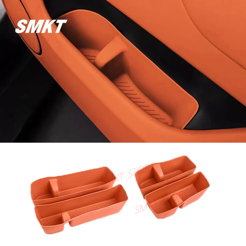 

4pcs for lixiang L6 L7 L8 L9 Car Door Side Storage Box Front Rear Side TPE Door Storage Organizer Tray Interior Accessories