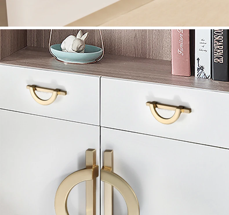 Wv Luxus Küchen schrank Lagerung weiße Tür Schrank Griffe Schublade Kleider schrank Griff halbkreis förmige runde Tür zieht Knöpfe Hardware küchen schrank aufbewahrung – Detail 6