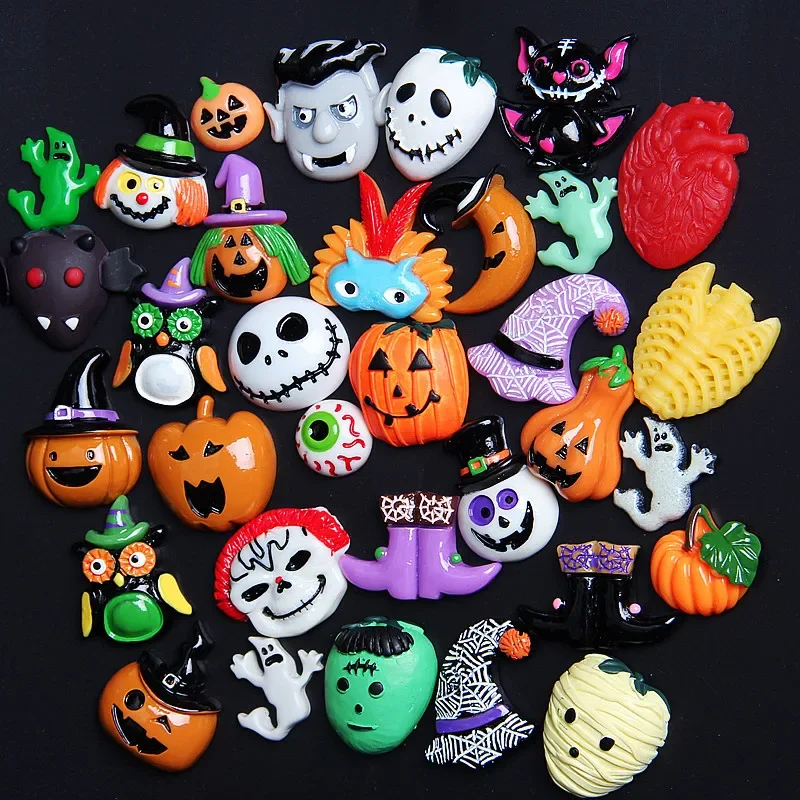 Halloween Series Resin Accessories Halloween Diy Lucky Bag Set DIY Phone Case Decorations Hair Accessories Accessories