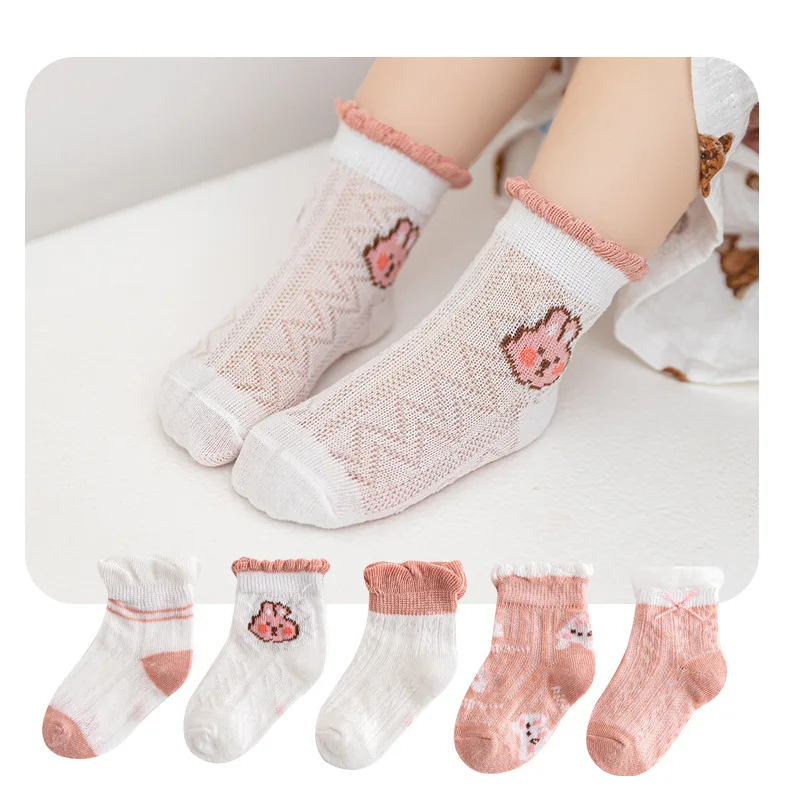 Spring Summer New Arrival Princess Girls Socks Mesh Thin Breathable Leisure Sports Fashion Lace Kids Baby Boy Children Socks