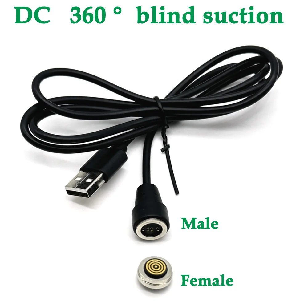 

4Pin USB cable large current Waterproof Spring Loaded Male Female 360 ° blind suction DC Magnetic Pogo Pin Connector charger