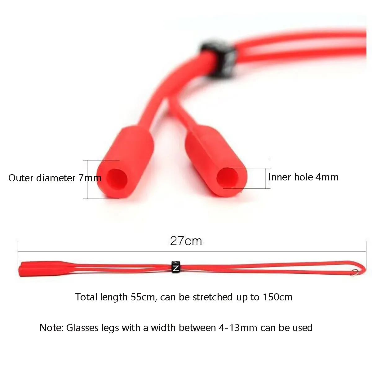 Silicone Round Head Buckle Glasses Cord Sports Non-slip And Non-slip Extra-long Round Head Glasses Cord For Adults And Children image 6