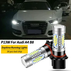 2pcs Xenon White P13W Canbus No Error LED Bulbs For Audi A4 B8 NonFL (2008-2012) Daytime Running Light DRL Lamp