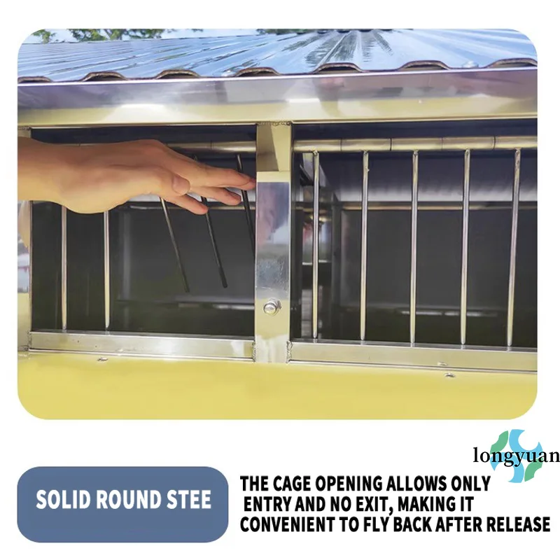 قفص حمامة من الفولاذ المقاوم للصدأ تجاري كبير عالي الجودة لتربية سباق وتدريب أثاث بيت الحيوانات الأليفة