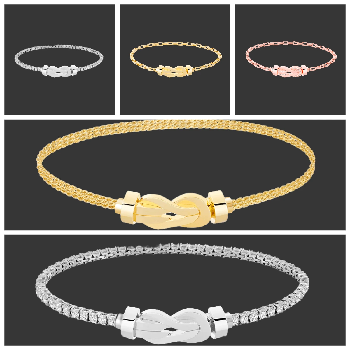 

Высококачественный, модный и классический браслет-цепочка из металлической стали размером 16–21 см в 2025 году.