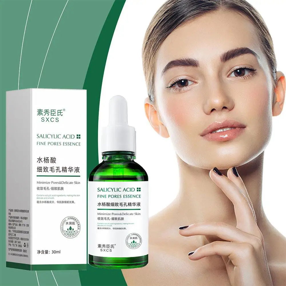 30ml Salicylic Acid Delicate Pore Essence Hydrating Gentle Beauty Shrinking Pore Serum Moisturizing Face Care Water V7j3