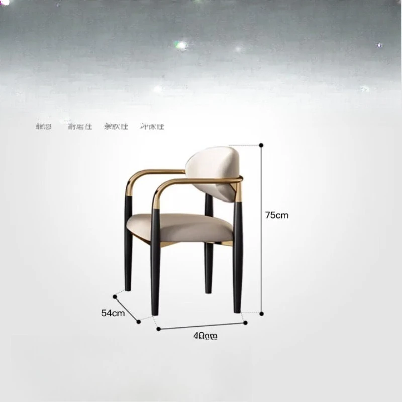 Cadeira moderna e minimalista com encosto nórdico para maquiagem