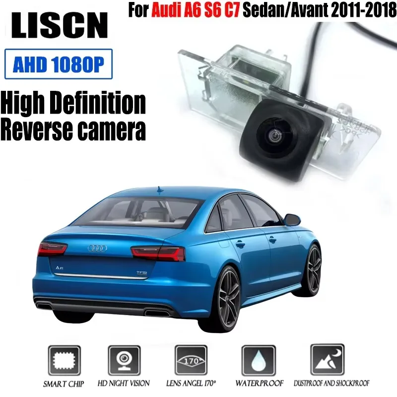 

Для Audi A6 S6 C7 SedanAvant 2011-2018 Автомобильная камера ночного видения с ночным видением, парковочная резервная камера, освещение номерного знака, камера