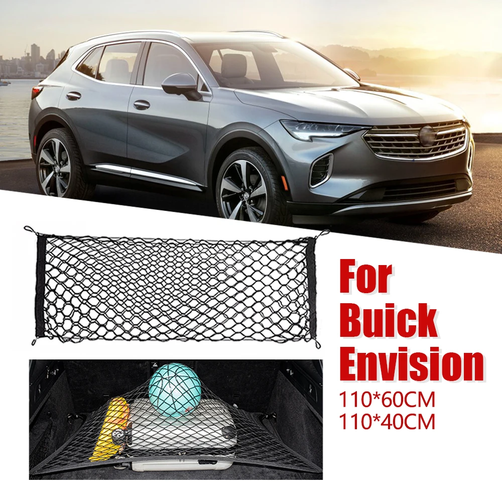 

For Buick Envision 2016-2025Trunk Storage Mesh Pocket Cargo Organizer Highly Elastic Mesh Organizer Auxiliary Travel Accessories