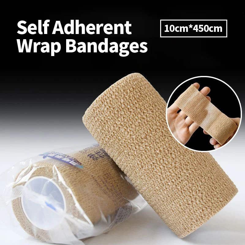 

Gauze Motion Bandage Self-adhesive Breathable Elastic Bandages for Sports Fixing Finger Wrist Leg 2 Roll 10cm*4.5m