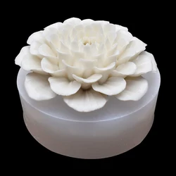 NEW 3D Peony Flower Silicone Mold 8.8Cm Fondant Cake Mold Plaster Aromatherapy Handmade Mold Wedding Decorating Tool