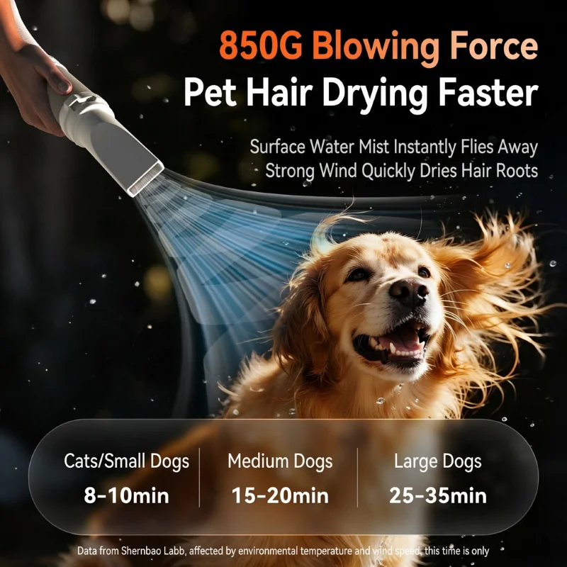 High-speed adjustable speed professional pet hair dryer beauty hair dryer 2600W rechargeable home salon dog hair dryer 500MPM