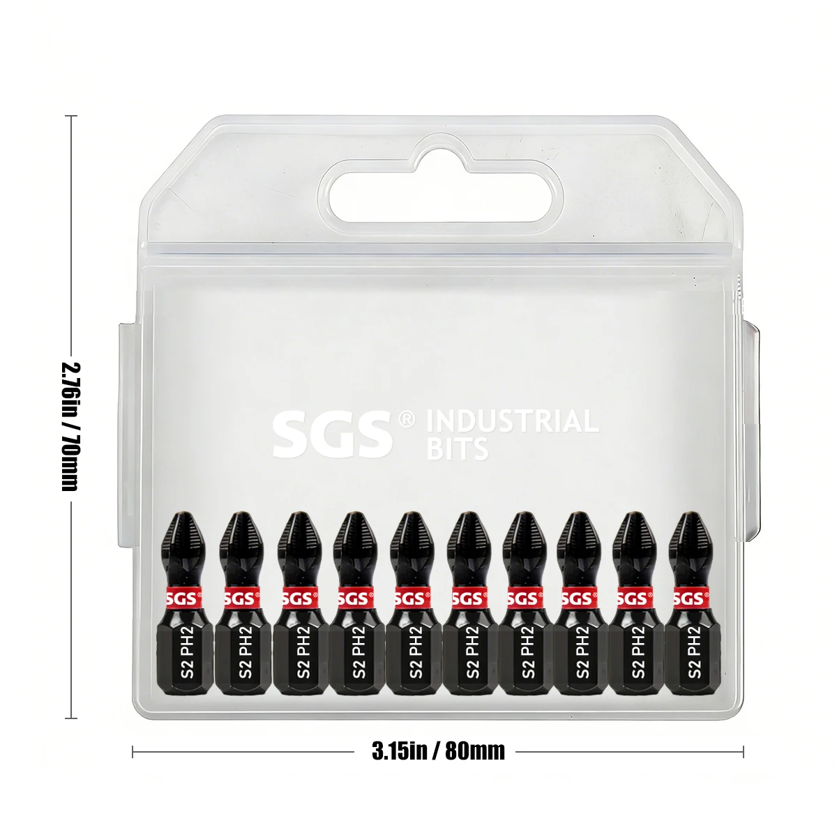 Anti-Slip Impact Bits, 10-Piece Upgraded Set in a Compartmented Box, Cross-Shaped Anti-Slip Screwdriver Bit Set, High Torque Impact Driver for Greater Durability, Anti-Slip and Stable Grip, 25mm, S2 Steel, Quick Bit Change, Magnetic Screwdriver Bits, 1/4 Hex Shank Compatible with Electric Drills/Impact Drivers, Widely Used for Home DIY and Woodworking