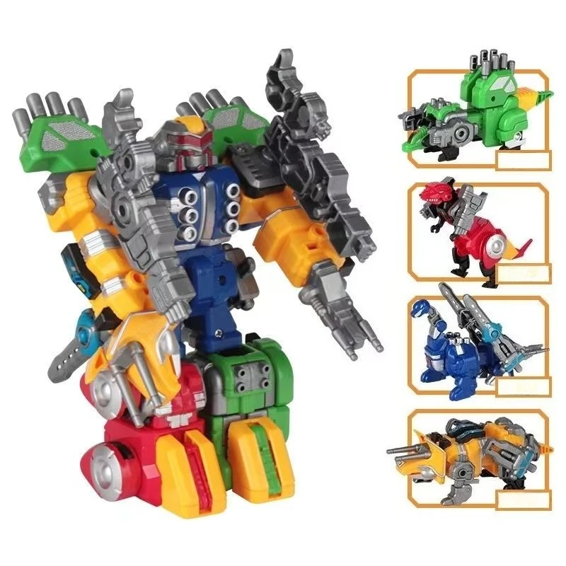 4-in-1 Anime Figuren Transformatie Robot Speelgoed DIY Plastic Model Geschenken Kinderspeelgoed voor Jongens Kerstcadeaus Verjaardagsgasten Geschenken