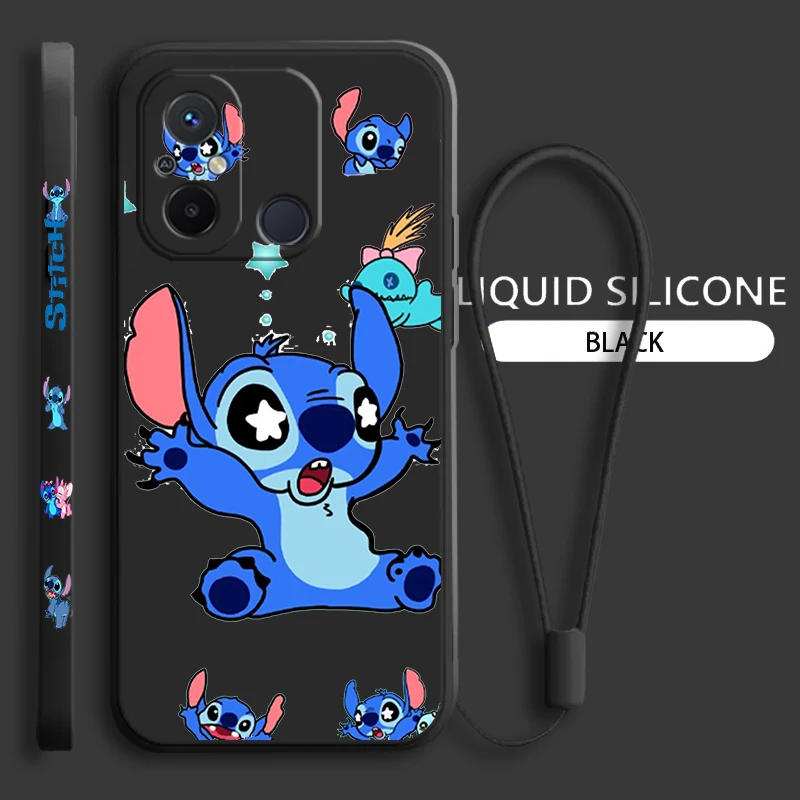 Coque de téléphone Stitch Baby Cartoon pour Xiaomi, Redmi 12, 12C, 11 Prime, A1, 10, 10X, 9, 9A, 9AT, 8 Pro, 4G, 5G Liquid Stores, Corde, Mignon