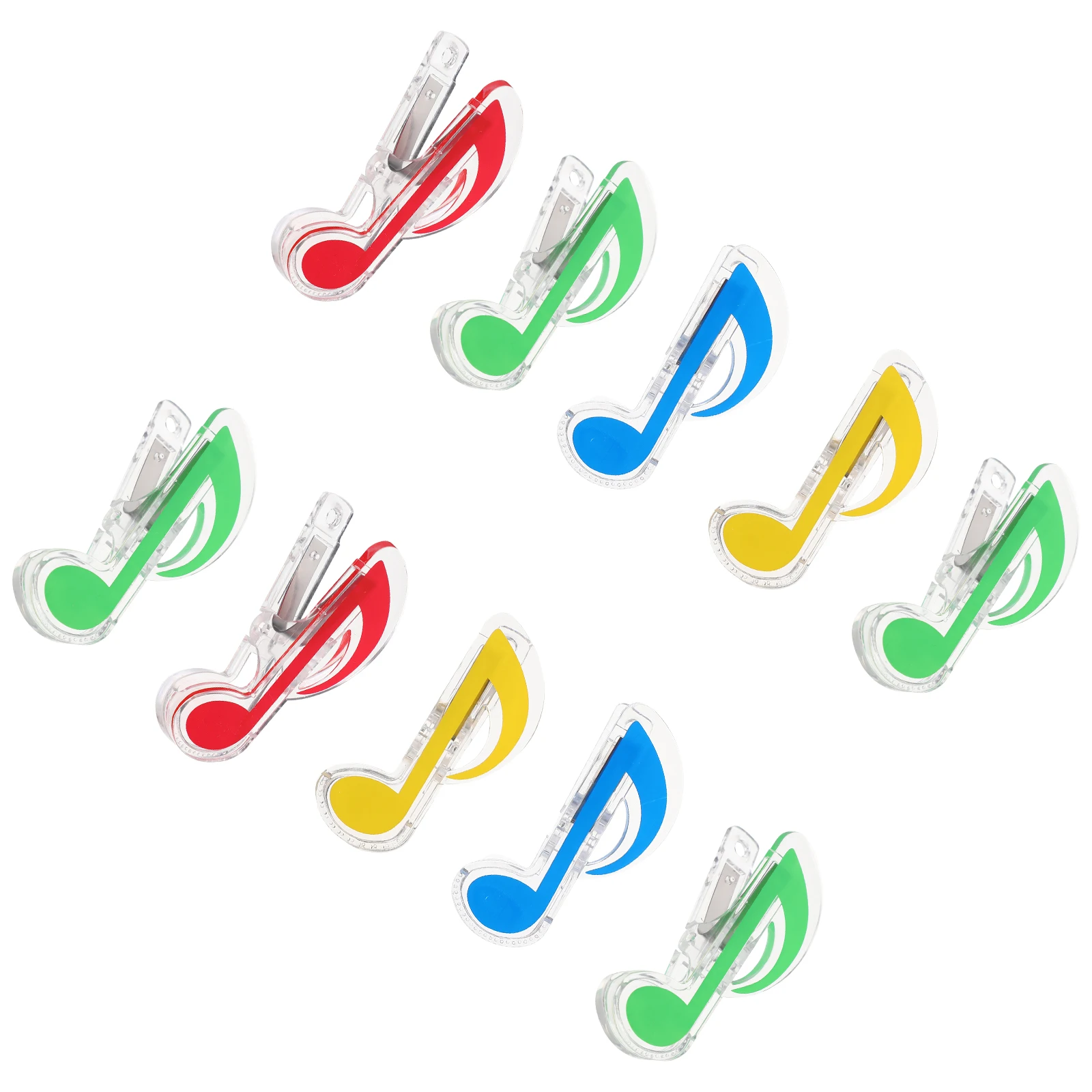 

10Pcs Music Note Clips Creative Sheet Music Holders Practical Score Clamps for Piano Scores Sermons Recipes Piano Score Clips