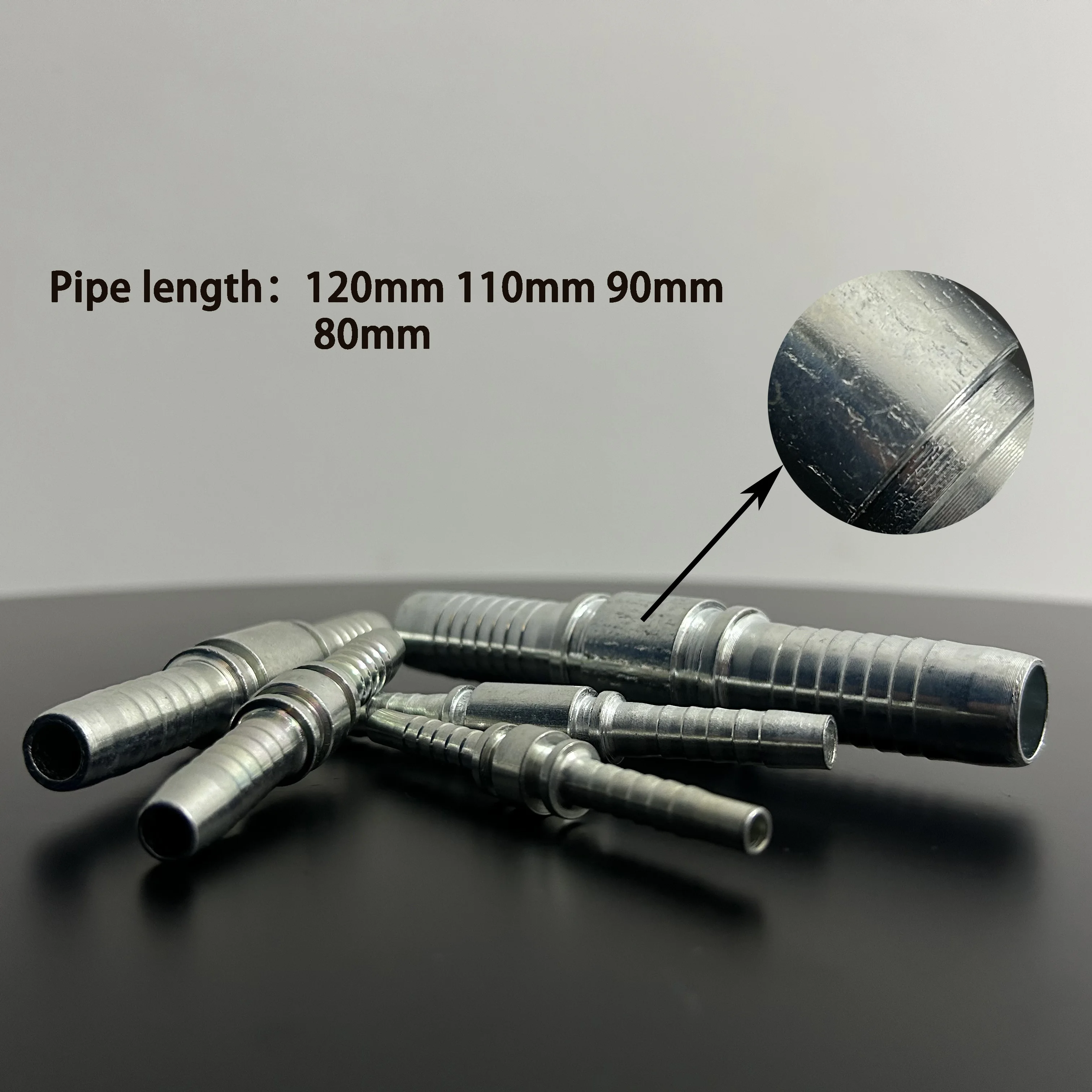 Carbon Steel Oil Pipe Butt Joint Core Transition Direct Double Section Rod 6mm~25mm Hose Barb Compression Straight Butt  Joint