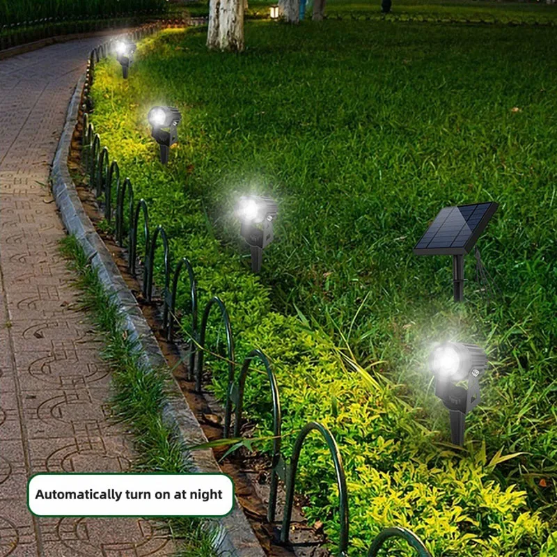 Solar LED Light Outdoor RGB Colorful Solar Spotlight Solar Garden Light Outdoor IP65 Waterproof Solar Power Wall Light