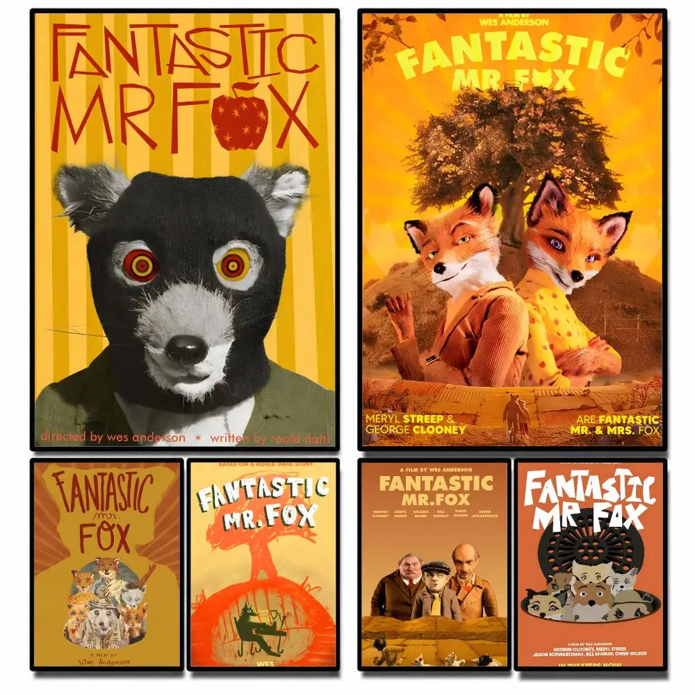 Movie Fantastic Mr.Fox Poster High-definition poster stickers, suitable for bedroom, living room, home decoration